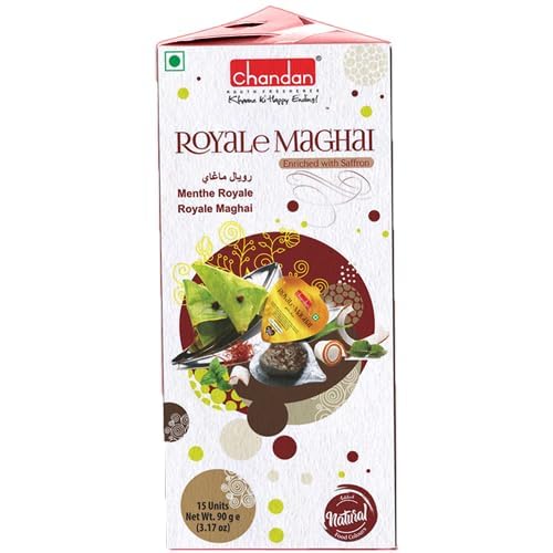 Chandan Mouth Freshener Fresh Mint Paan Royal Maghai | 15 Pieces | 90 Grams | No Tobacco and No Artificial Colours