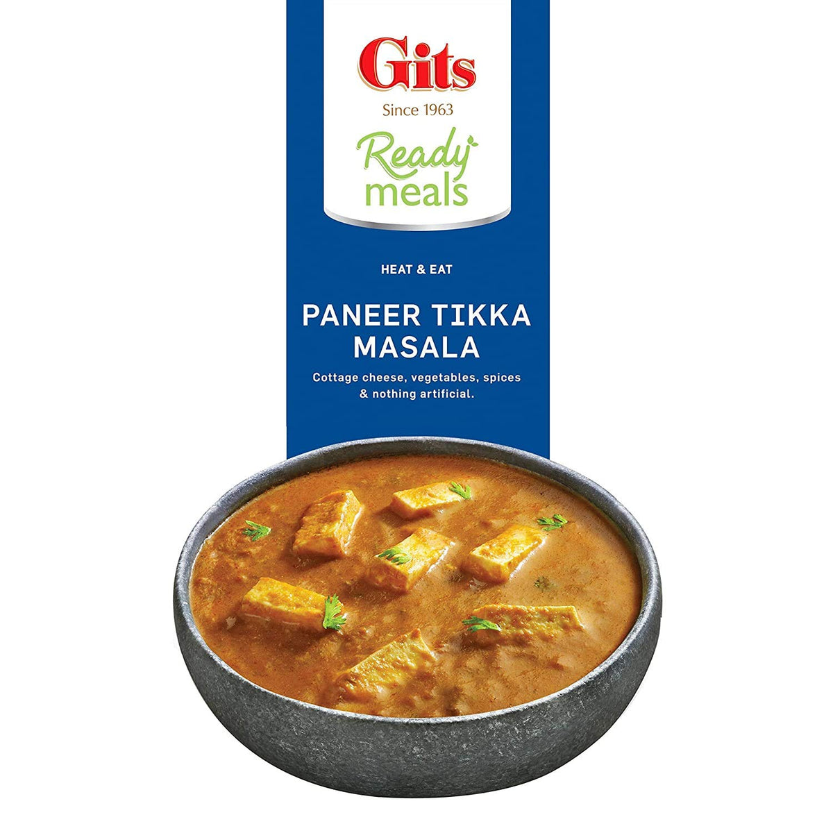 Gits Ready to Eat Paneer Tikka Masala, 1140g (Pack of 4 X 285g Each) Cottage cheese tikka masala