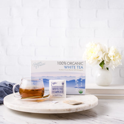Prince of Peace Organic White Tea, 100 Tea Bags 100% Organic White Tea Unsweetened White Tea Lower Caffeine Alternative to Coffee Herbal Health Benefits