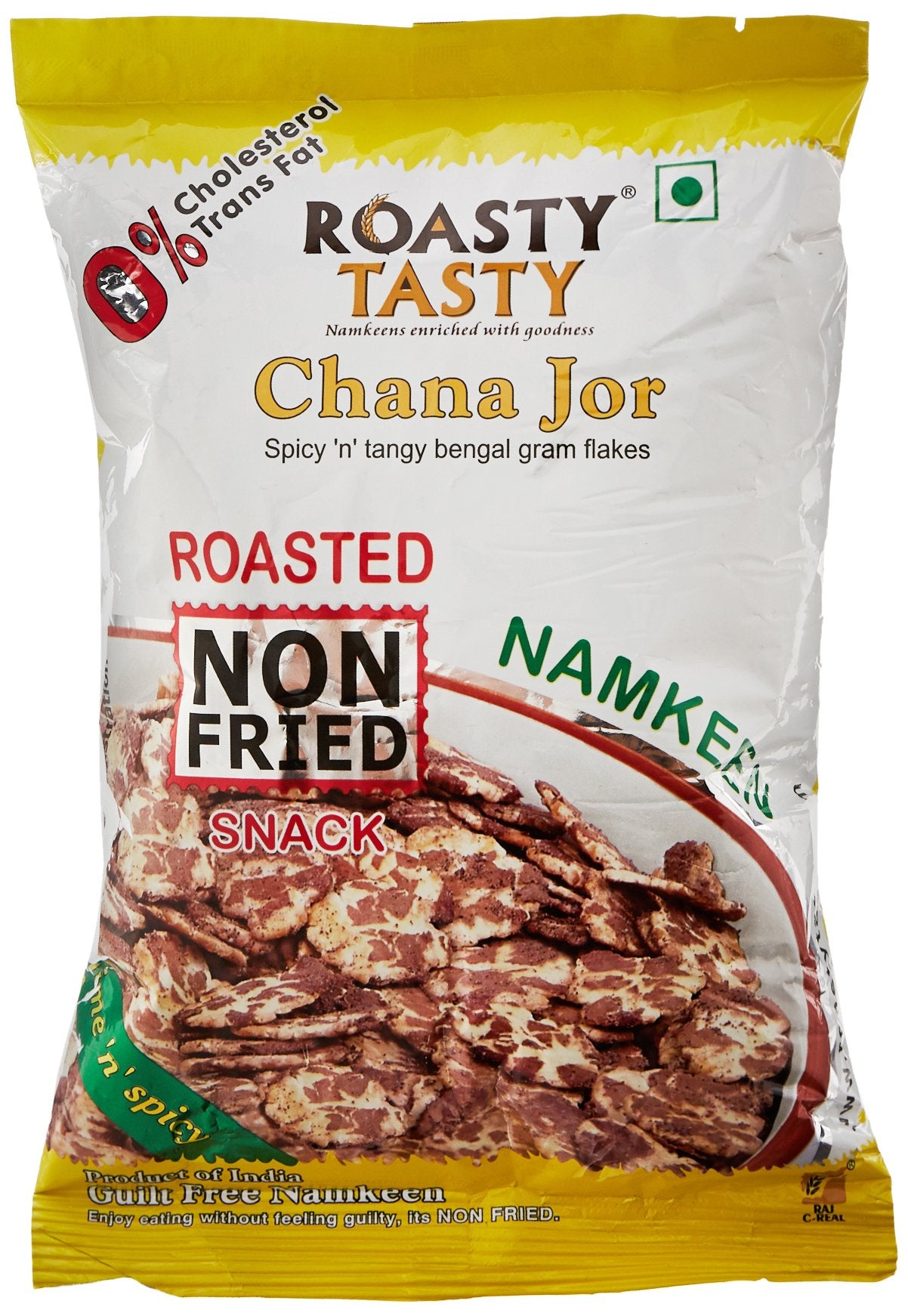 Roasty Tasty Roasted Chana Jor Lime & Spice Whole Grain Indian Snacks 200g