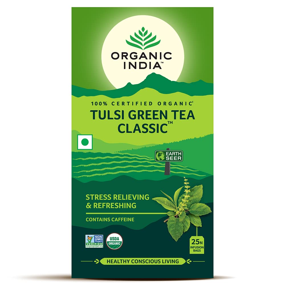 Tulsi Green-Organic India 18 infusion bags - Food / Masala / Dal