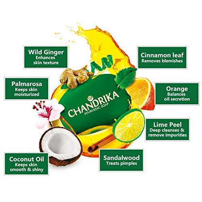 Chandrika Ayurvedic Soap Hand Made (125 grams)