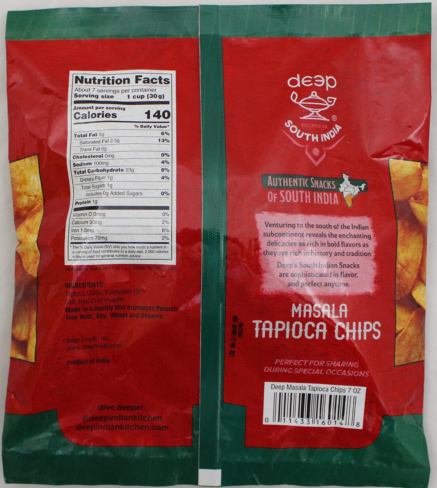 Deep Masala Tapioca Slices 7 oz.