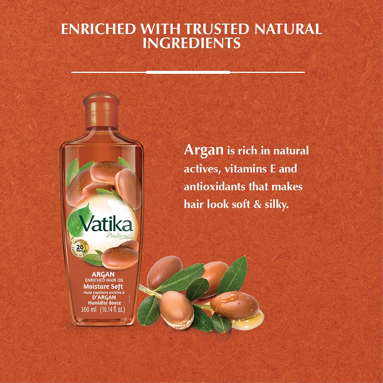 Vatika naturals Argan Enriched Hair oil 300 ml