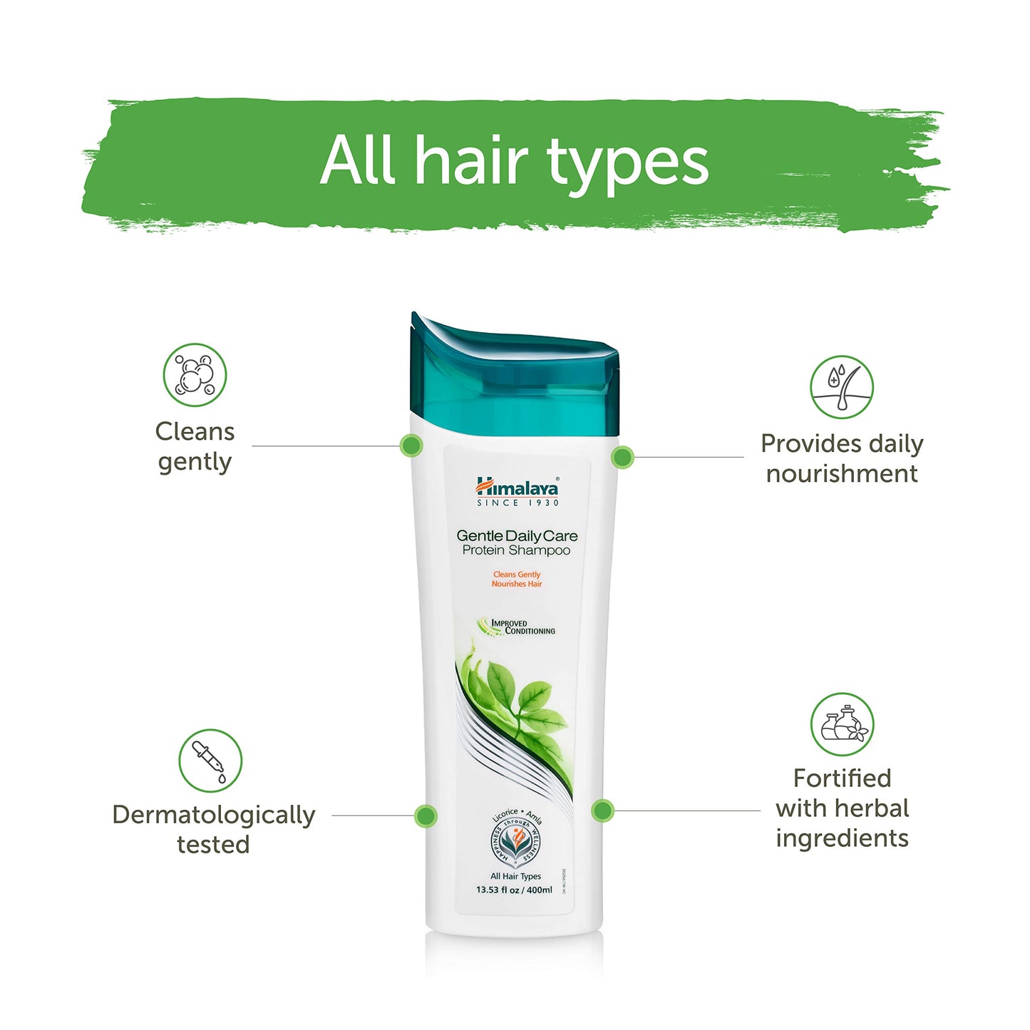 Himalaya Gentle Daily Care Protein Shampoo, 13.53 Ounce