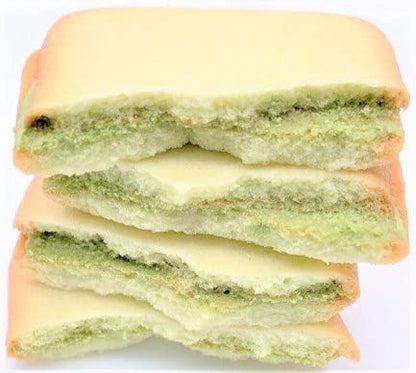Languly Uji Matcha Langue De Chat 4.58 oz. (3 sheets 4 packs) (Pack of 4) - Matcha Cream Sandwich Cookies - MADE IN JAPAN