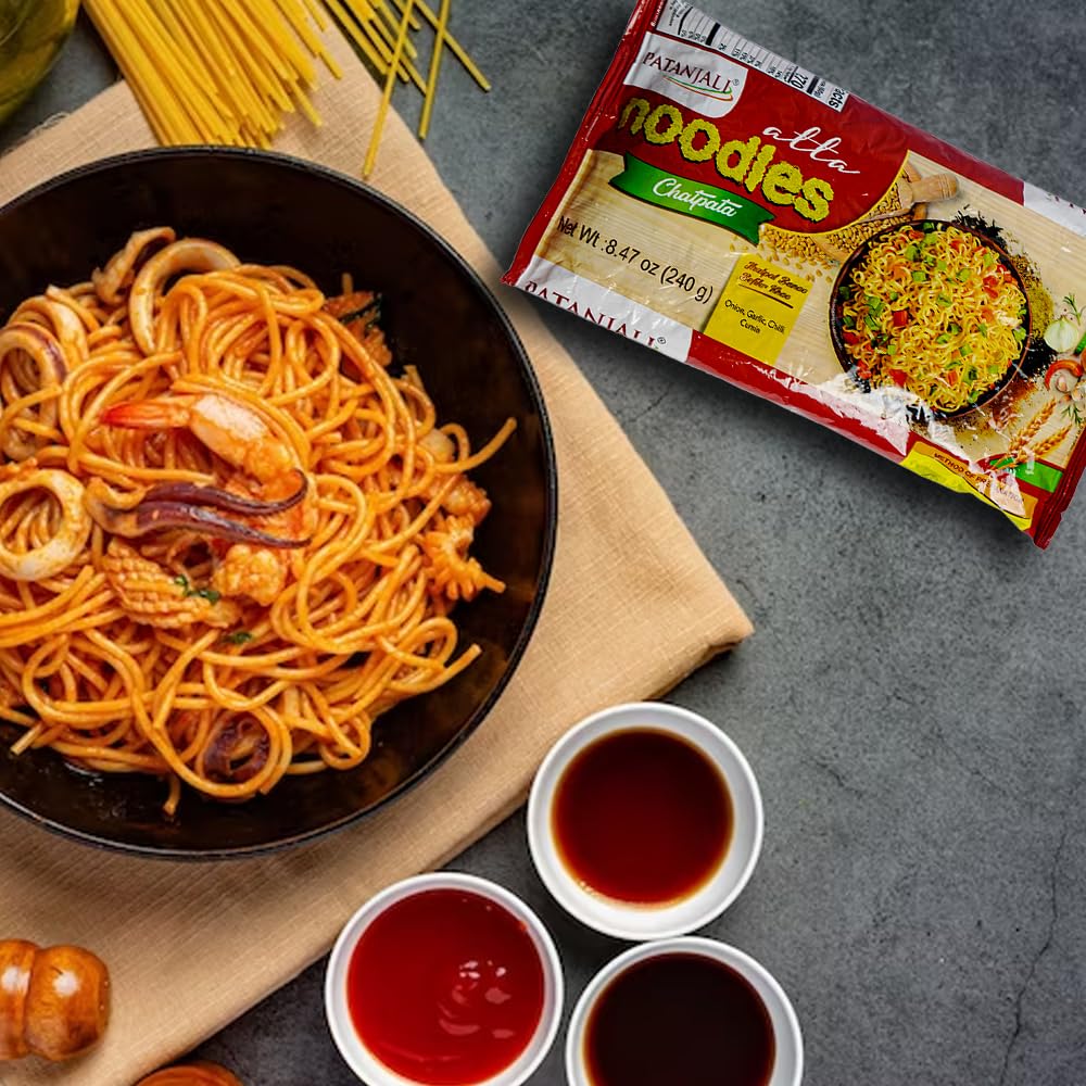 Patanjali Aata Noodles Chatpata 240gm - Food / Masala / Dal