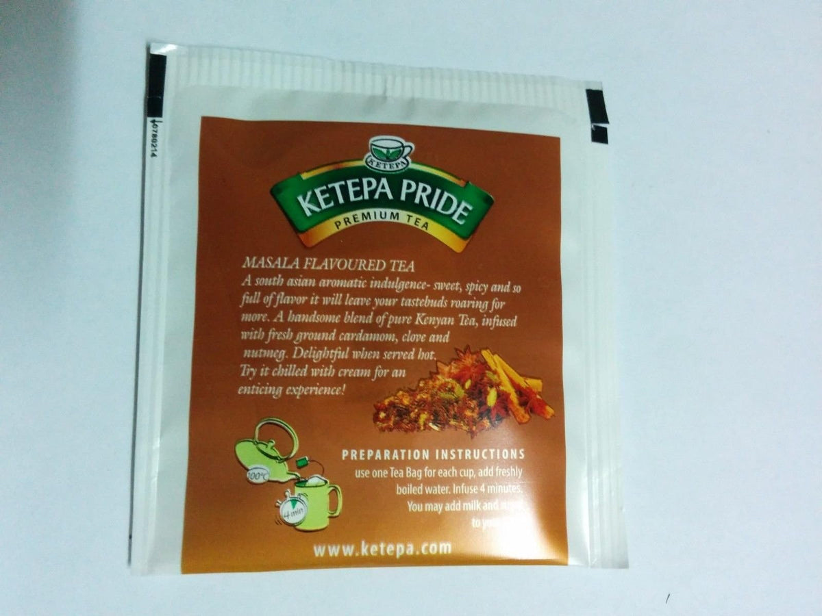 Kenyan Ketepa Pride Masala Flavoured Enveloped Tea Bags 25 sachets (Kenya)