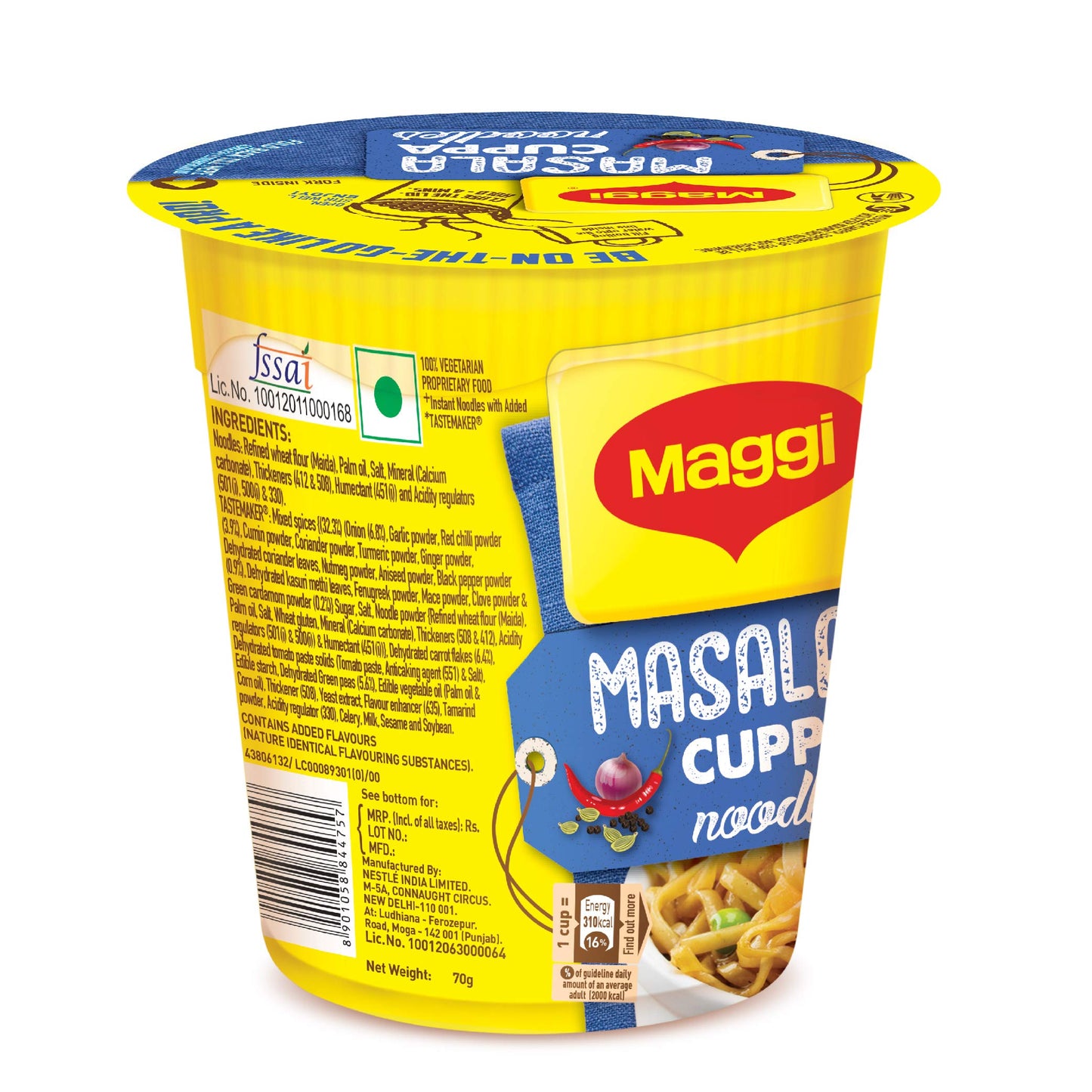 Maggi Masala Cuppa Noodles 70 gms - Vermicelli Noodles