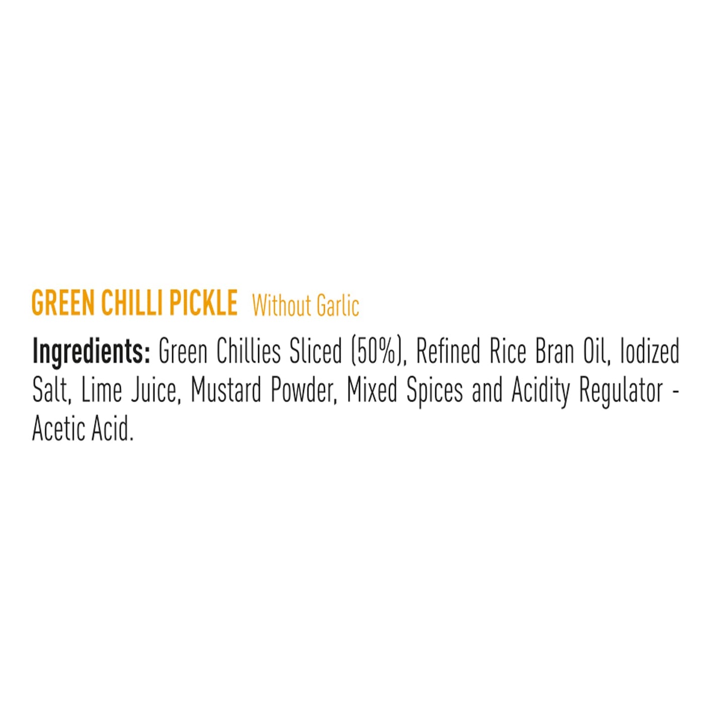 Priya Green Chilli (sliced) Pickle Without Garlic 300 gms