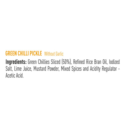 Priya Green Chilli (sliced) Pickle Without Garlic 300 gms