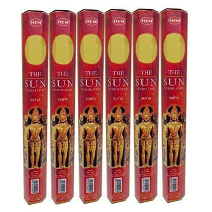 The Sun - 20 Stick Hex Tube - HEM Incense