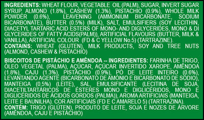 Britannia Good Day Pistachio-Almond Cookies 2.6oz (75g) - Rich and Delicious Grocery Cookies - Halal and Suitable for Vegetarian (Pack of 6)