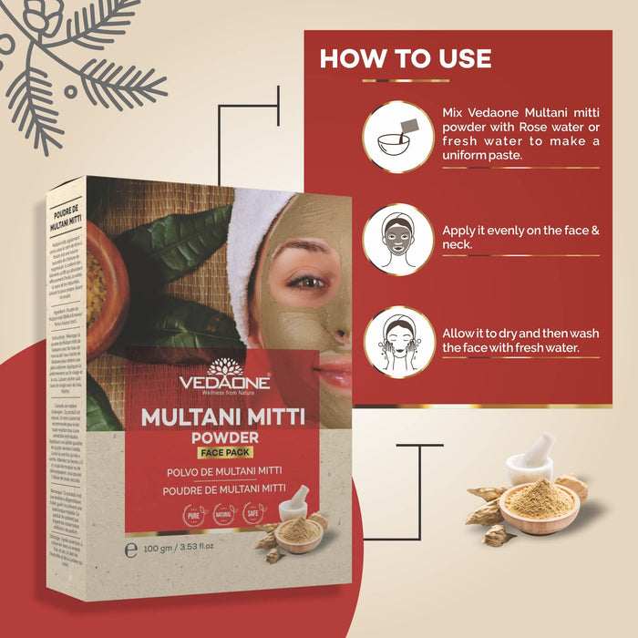 Vedaone Multani Mitti Face Pack Powder 100gm