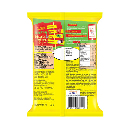 Maggi 2 Minutes Noodles Masala, 70 grams pack (2.46 oz)- 1 pack - Made in India