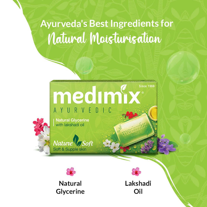 Medimix Ayurvedic Glycerine Soap, 125g (4+1 Super Saver Pack)