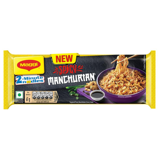 MAGGI 2-Minute Spicy Manchurian Noodles, Easy to Cook Instant Noodles, 244 grams