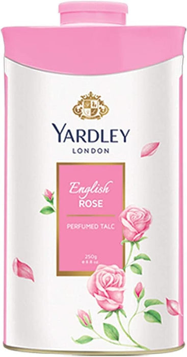 Yardley London Fresh Floral Fragrance Locked in a Fine & Silky Perfumed Talcum Powder (Yardley London English Rose, Pack of 3 250Gram)