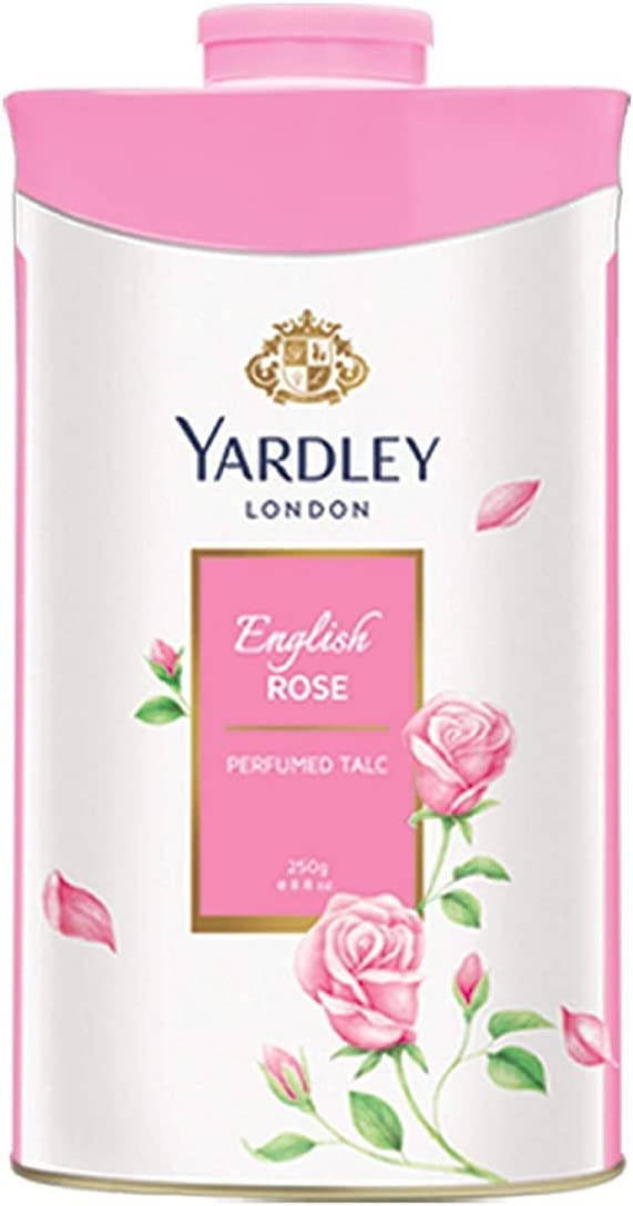 Yardley London Fresh Floral Fragrance Locked in a Fine & Silky Perfumed Talcum Powder (Yardley London English Rose, Pack of 3 250Gram) - Skin Care