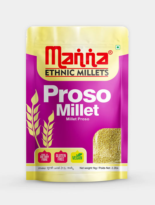 Manna Millets 5kg - Natural Grains Combo Pack of 5 Foxtail 1kg, Kodo 1kg, Little 1kg, Barnyard 1kg, Proso 1kg