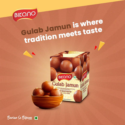 BIKano Gulab Jamun-1 Kg-Bikaneri Namkeen Indian Traditional Snacks & Sweet-No Preservatives-Sweets Gourmet Gift Box