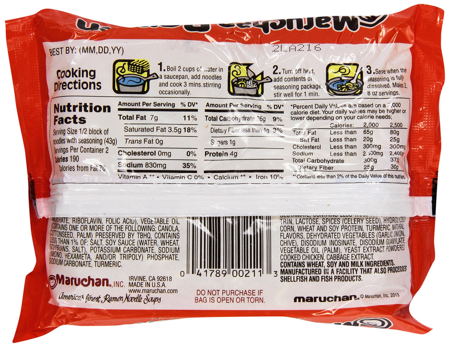 Maruchan, Ramen Noodle Soup, Chicken Flavor, 3 oz (Pack of 4)