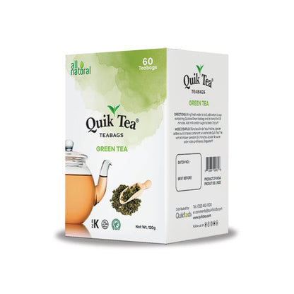 Quik Tea, Green Tea Bags, 60 Tea Bags
