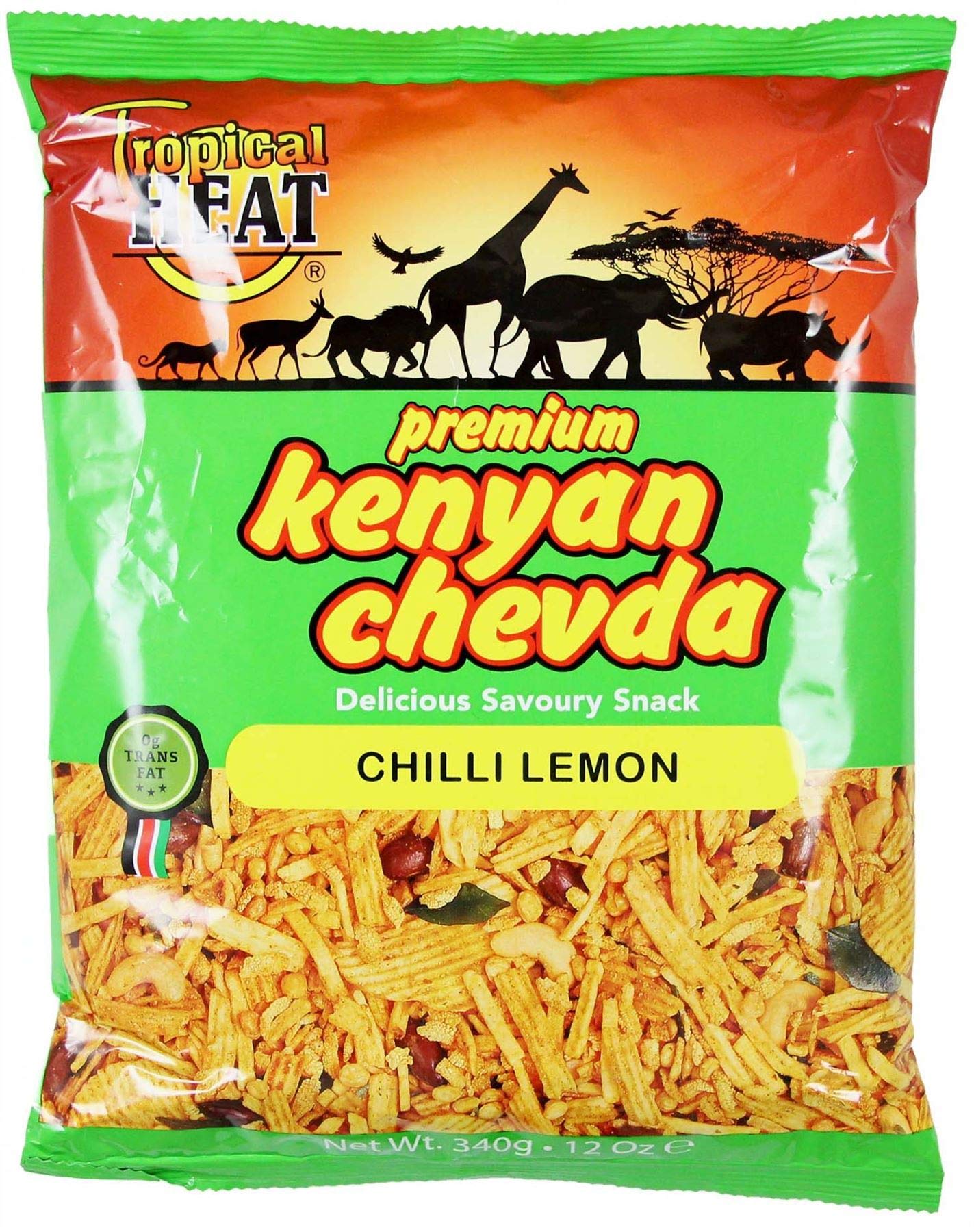 Tropical heat Kenyan chevda - Chilli lemon - 340g - (pack of 4)