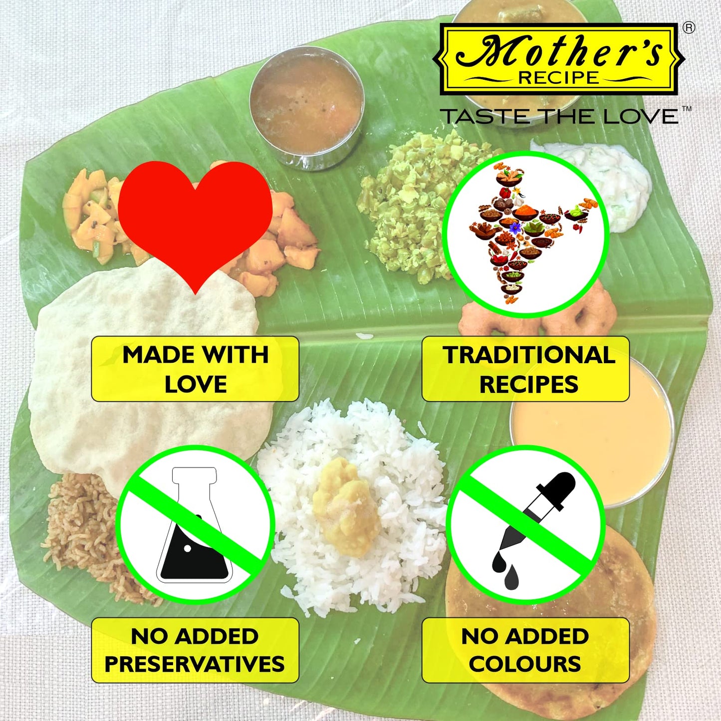 Mother's Recipe mixed Pickle South Indian style 300 gms - Indian Pickles