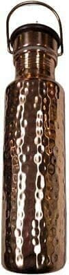 Pure Copper Water Bottle 32 oz Leak Proof Ayurveda Health Hammered w/Handle