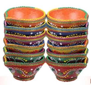 K. Round Multi Diya 12pc 3inch #212 - Diwali Clay Diya