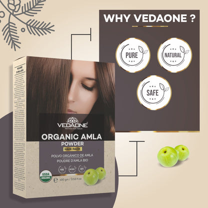 Vedaone Organic Amla Hair Powder 100gm