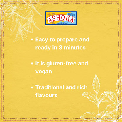 Ashoka Traditional Meals 1932, Vegan Mashed Vegetable Instant Curry, All-Natural, Ready to Eat Microwavable Meals, Bombay Pav Bhaji, Great for Backpacking & Hiking, with No Preservatives, Pack of 1