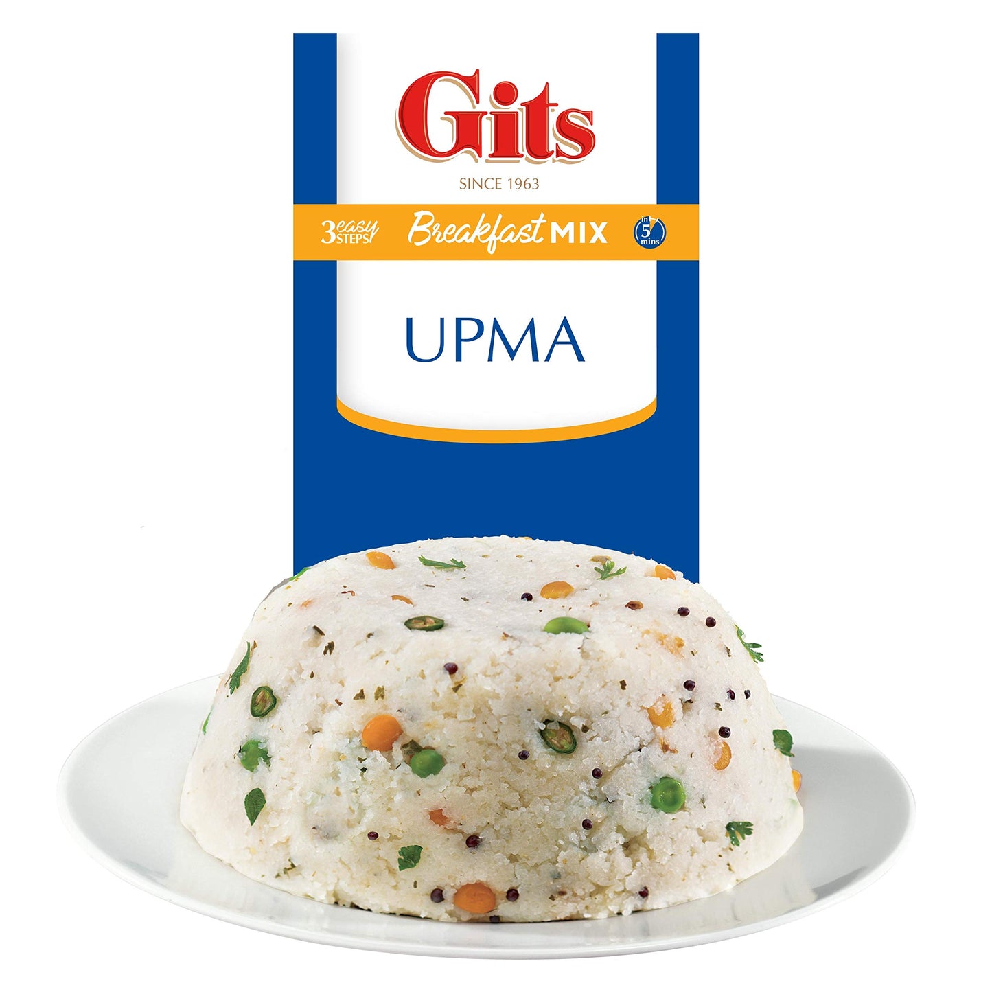 Gits Instant Upma Breakfast Mix, 800g (Pack of 4 X 200g Each)