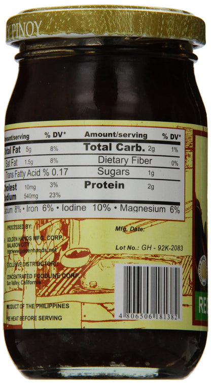 Kamayan Sauteed Shrimp Paste, Regular, 8.8 Ounce