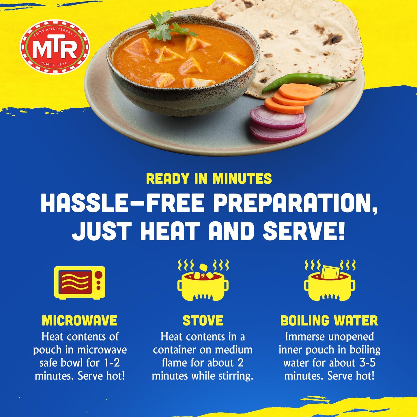 Mtr Ready To Eat Paneer Butter Masala 300 gms - Instant Meal