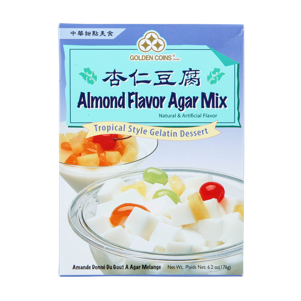 Golden Coins Almond Flavor Agar Mix, 6.2 Ounces