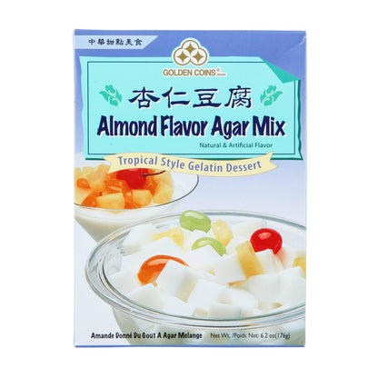 Golden Coins Almond Flavor Agar Mix, 6.2 Ounces