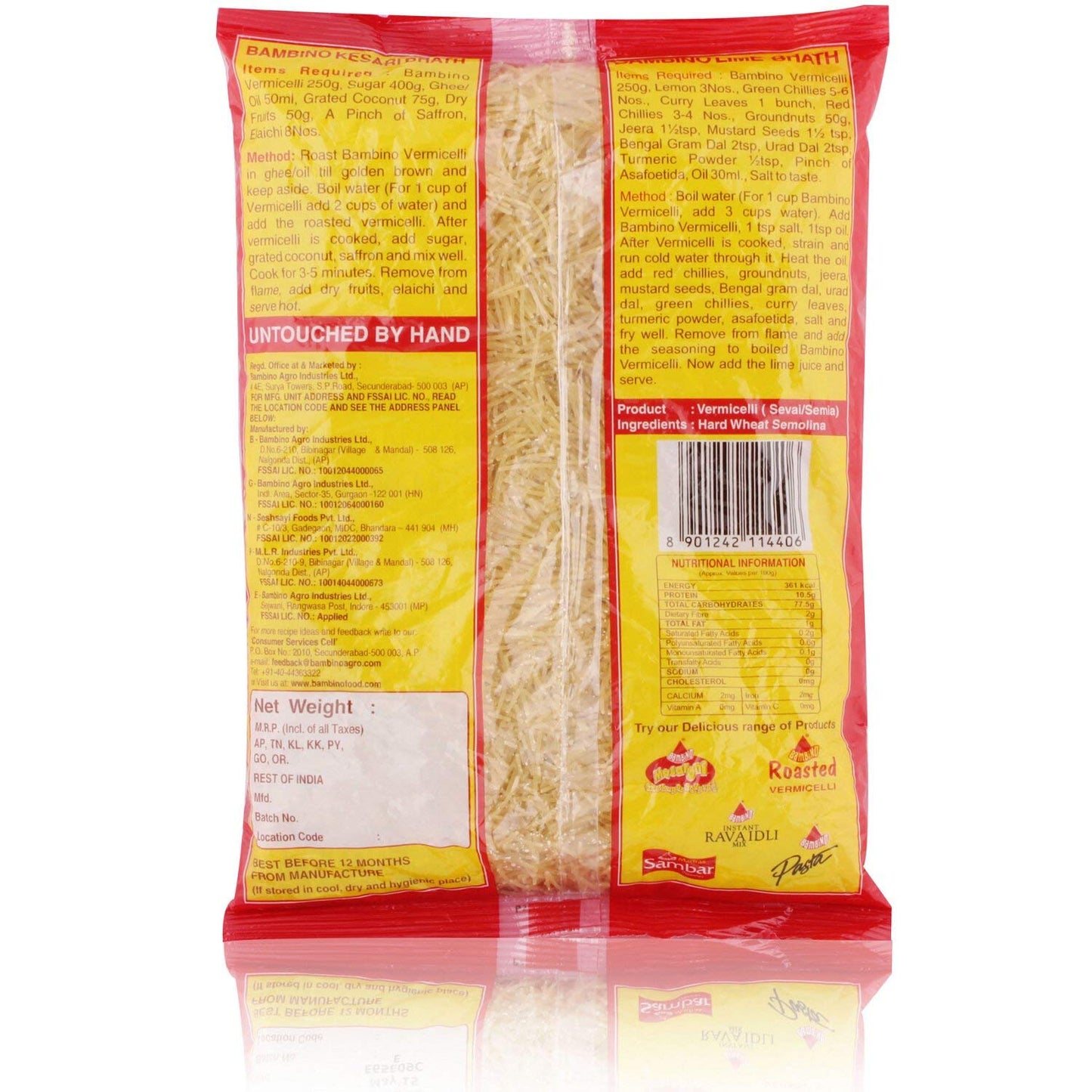Bambino, Vermicelli, 400g Pouch [Pack of 3]