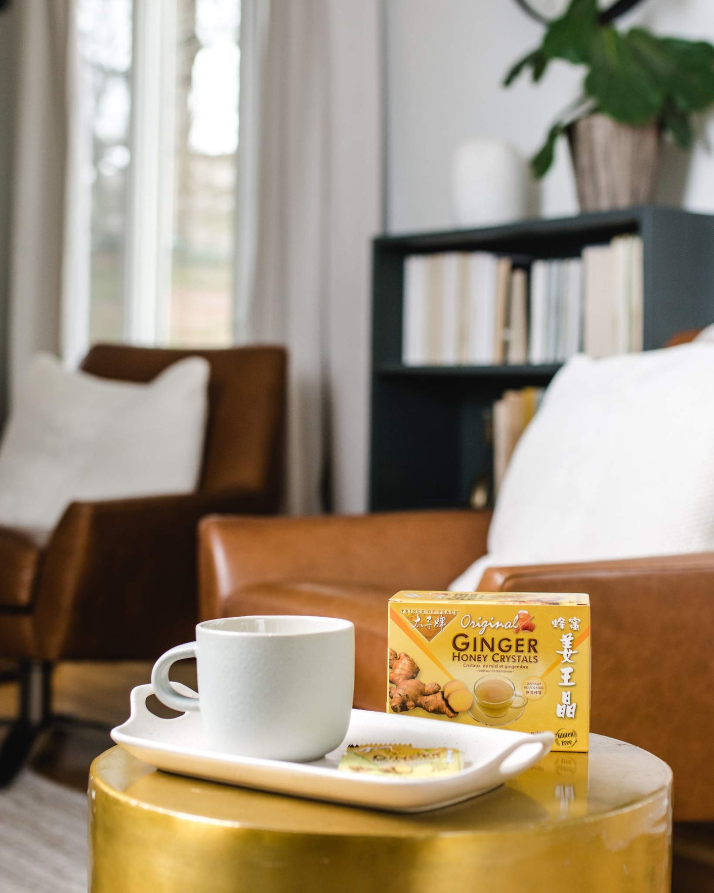 Prince of Peace Instant Ginger Honey Crystals, 2 Packs of 10 Sachets Instant Hot or Cold Beverage Easy to Brew Ginger and Honey Crystals