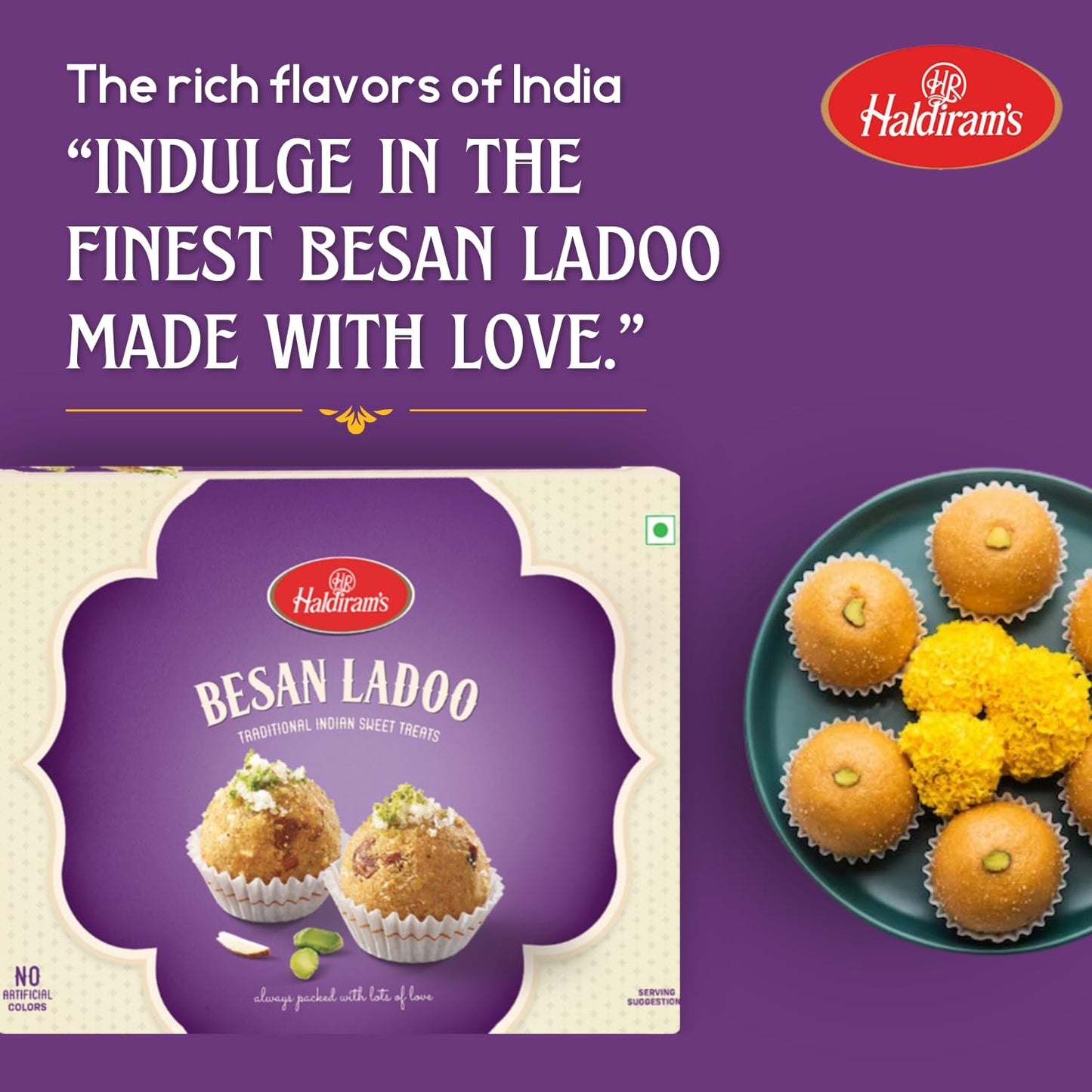 Haldiram Besan Ladoo (Freshly Packed) 400 Gram
