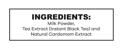 QuikTea Unsweetened Cardamom Chai Tea Latte - 20 Count - All Natural Preservative Free Authentic Chai from Assam & Darjeeling