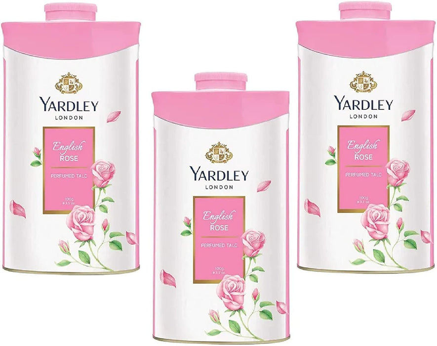 Yardley London Fresh Floral Fragrance Locked in a Fine & Silky Perfumed Talcum Powder (Yardley London English Rose, Pack of 1 250Gram)