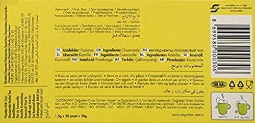 Doadan Papatya (Chamomile) Herbal Tea 20 Tea Bags, Pack of 3