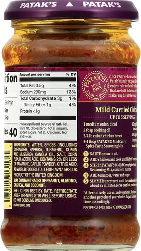 Patak's Mild Curry Paste 10 oz - Pickles & Paste