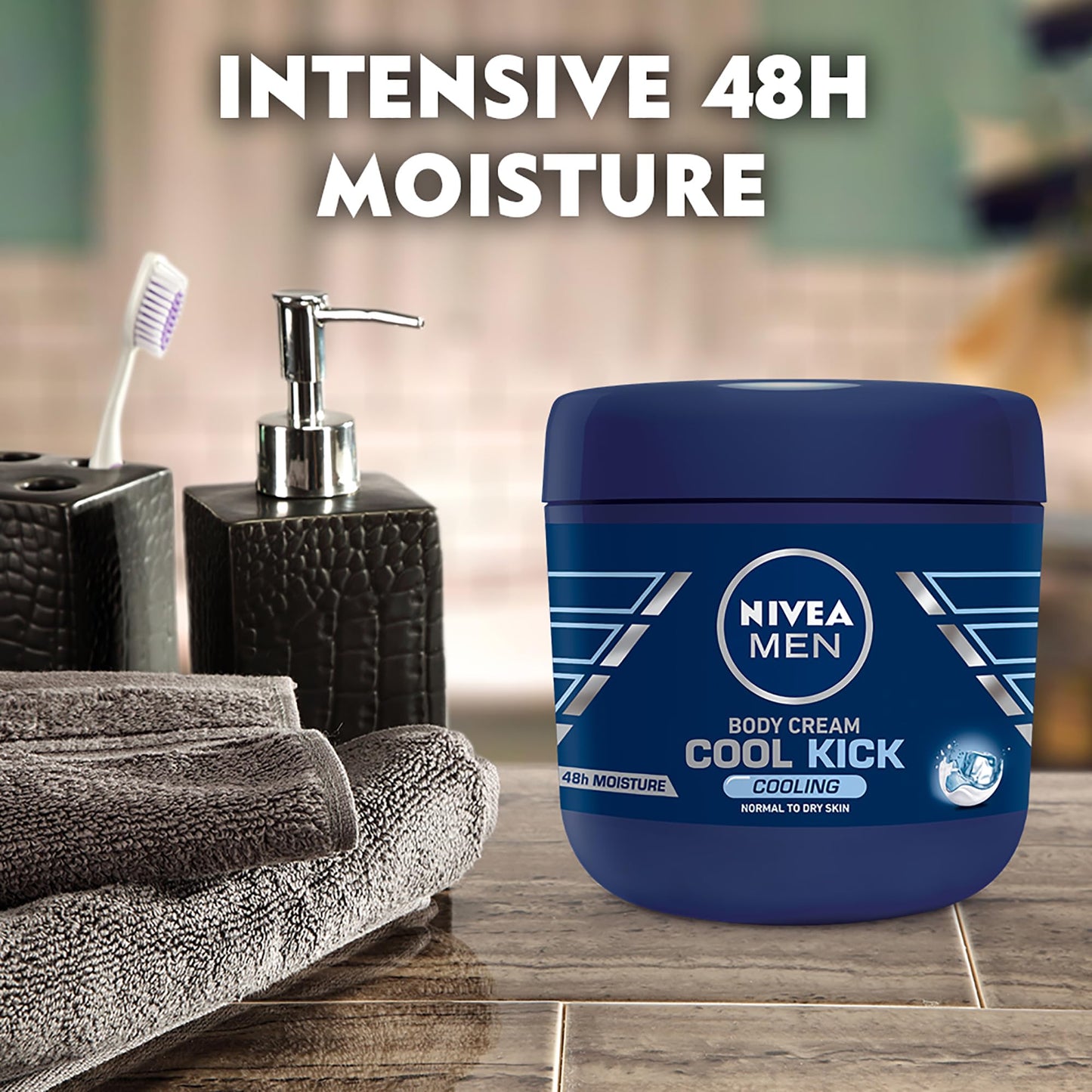 Nivea Men Cool Kick Body Cream - 13.5 Fl Oz / 400 mL