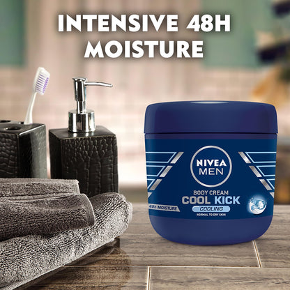 Nivea Men Cool Kick Body Cream - 13.5 Fl Oz / 400 mL