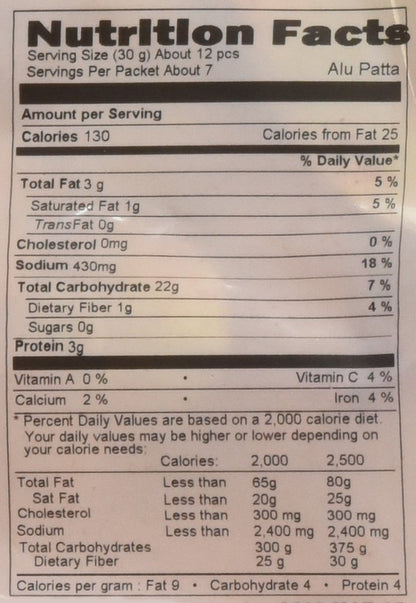 Surati, Alu Patta, 200 Grams(gm)