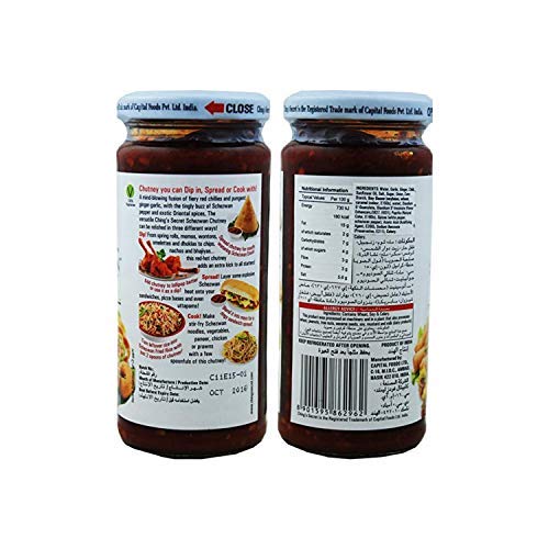 Ching's Secret Schezwan Chutney - Chutney You Can Dip In, Spread or Cook with - 8.8oz 250g (2 Pack)