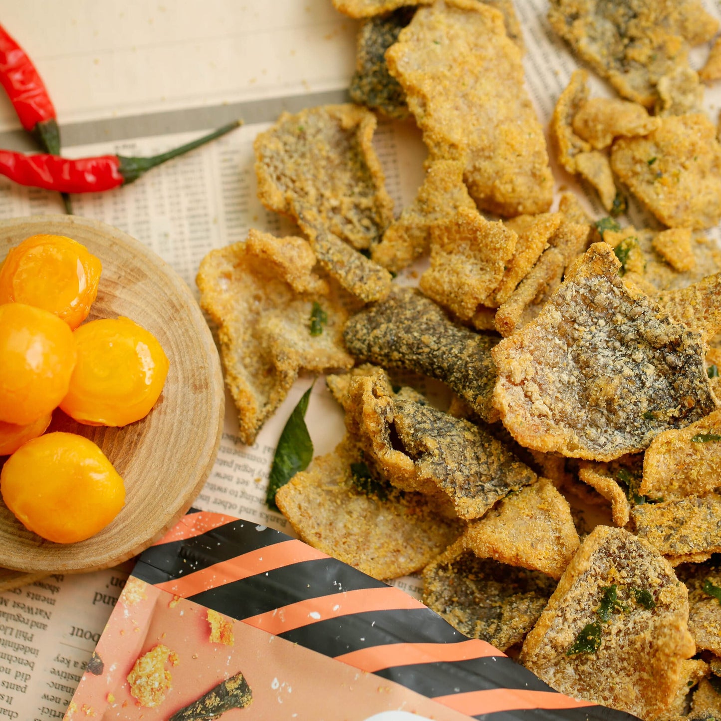 IRVINS Salted Egg Salmon Skin (Pack of 3)